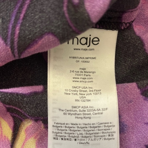 Maje Ritunia Shirt Collar Floral Print Maxi Dress - Picture 11 of 13